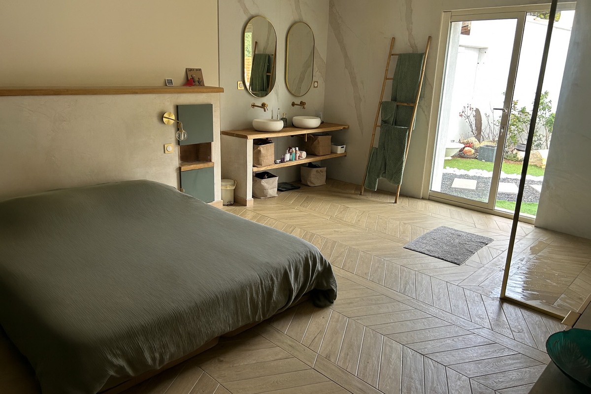 chambre salle d'eau maison plain pied