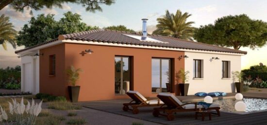 Plan de maison Surface terrain 70 m2 - 3 pièces - 3  chambres -  sans garage 