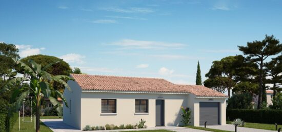 Plan de maison Surface terrain 71 m2 - 3 pièces - 2  chambres -  avec garage 