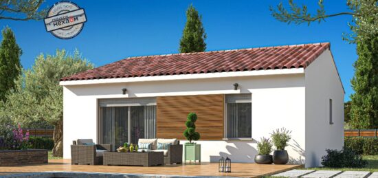 Plan de maison Surface terrain 65 m2 - 3 pièces - 2  chambres -  sans garage 
